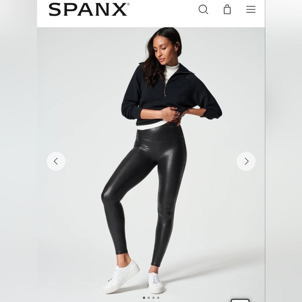 SPANX Shiny Black Women's Leggings